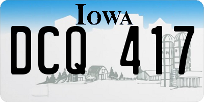 IA license plate DCQ417