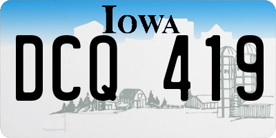 IA license plate DCQ419