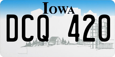 IA license plate DCQ420