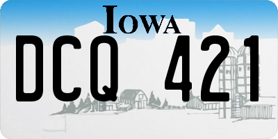 IA license plate DCQ421