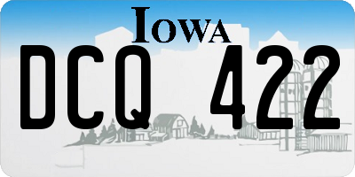 IA license plate DCQ422