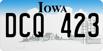 IA license plate DCQ423