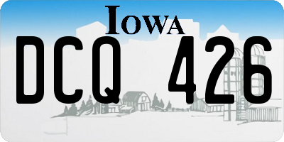 IA license plate DCQ426