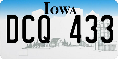 IA license plate DCQ433