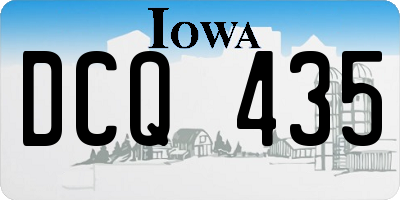 IA license plate DCQ435