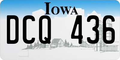 IA license plate DCQ436