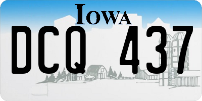 IA license plate DCQ437
