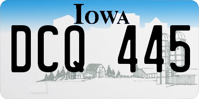 IA license plate DCQ445