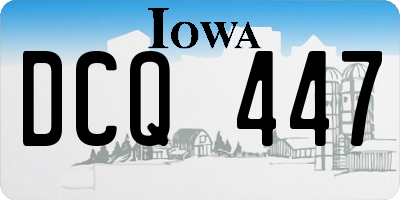 IA license plate DCQ447