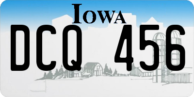 IA license plate DCQ456