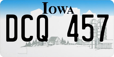 IA license plate DCQ457