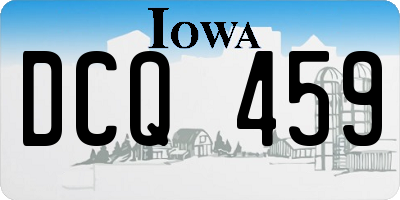 IA license plate DCQ459