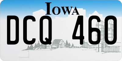 IA license plate DCQ460