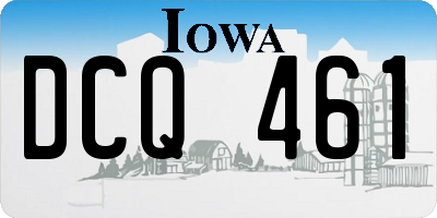 IA license plate DCQ461
