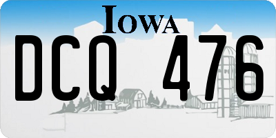 IA license plate DCQ476