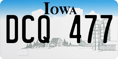 IA license plate DCQ477