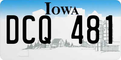 IA license plate DCQ481