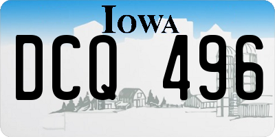 IA license plate DCQ496