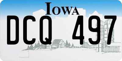 IA license plate DCQ497