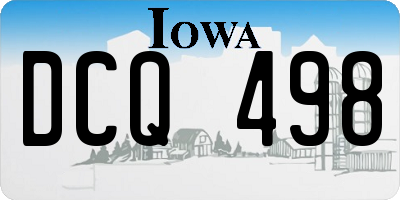 IA license plate DCQ498