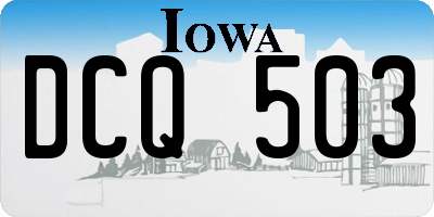 IA license plate DCQ503