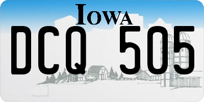 IA license plate DCQ505