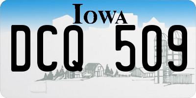 IA license plate DCQ509