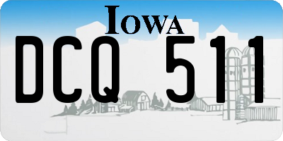 IA license plate DCQ511