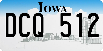 IA license plate DCQ512