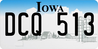 IA license plate DCQ513