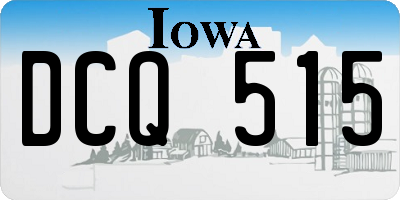 IA license plate DCQ515