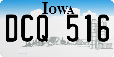 IA license plate DCQ516