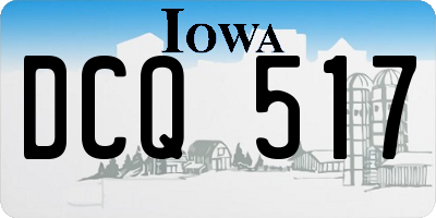 IA license plate DCQ517