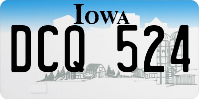 IA license plate DCQ524