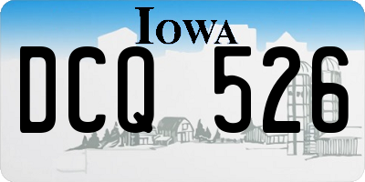 IA license plate DCQ526