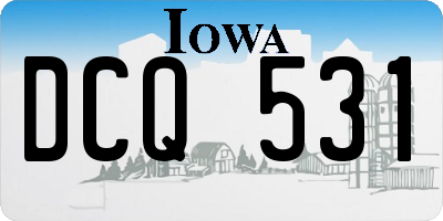 IA license plate DCQ531
