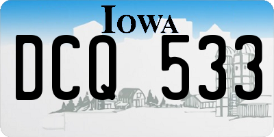 IA license plate DCQ533
