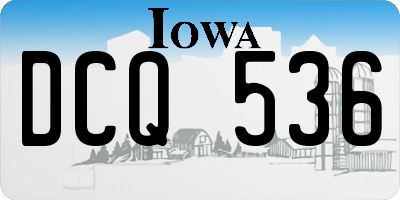 IA license plate DCQ536