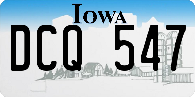 IA license plate DCQ547