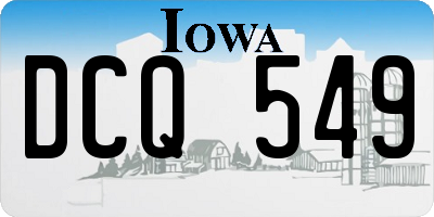 IA license plate DCQ549