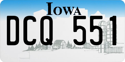 IA license plate DCQ551