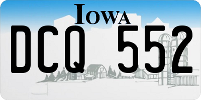 IA license plate DCQ552