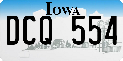 IA license plate DCQ554