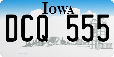 IA license plate DCQ555
