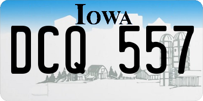 IA license plate DCQ557