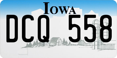 IA license plate DCQ558