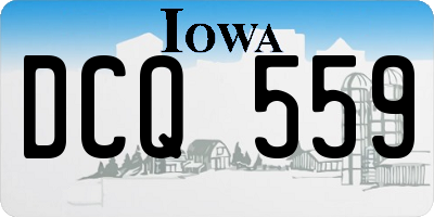 IA license plate DCQ559