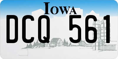 IA license plate DCQ561