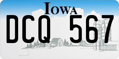 IA license plate DCQ567