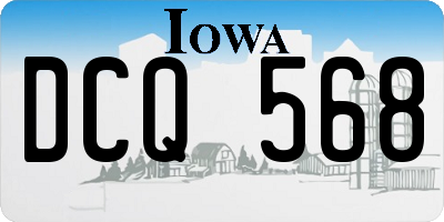 IA license plate DCQ568